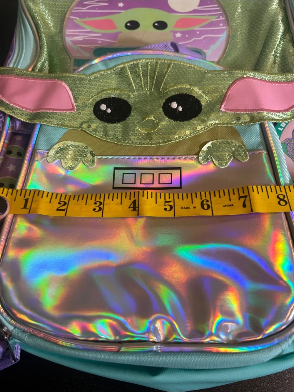 Disney Star Wars Mandalorian Baby Yoda Backpack With Lunch Bag Green BRAND NEW